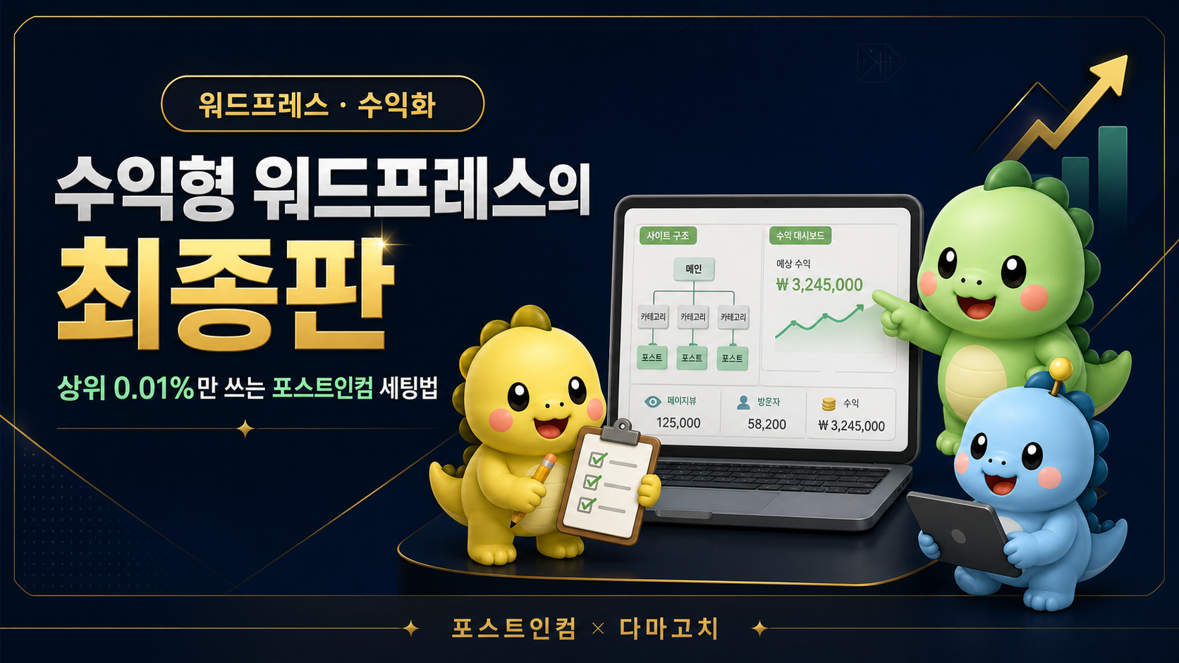 수익형 워드프레스의 최종판 — 상위 0.01%만 쓰는 포스트인컴 세팅법